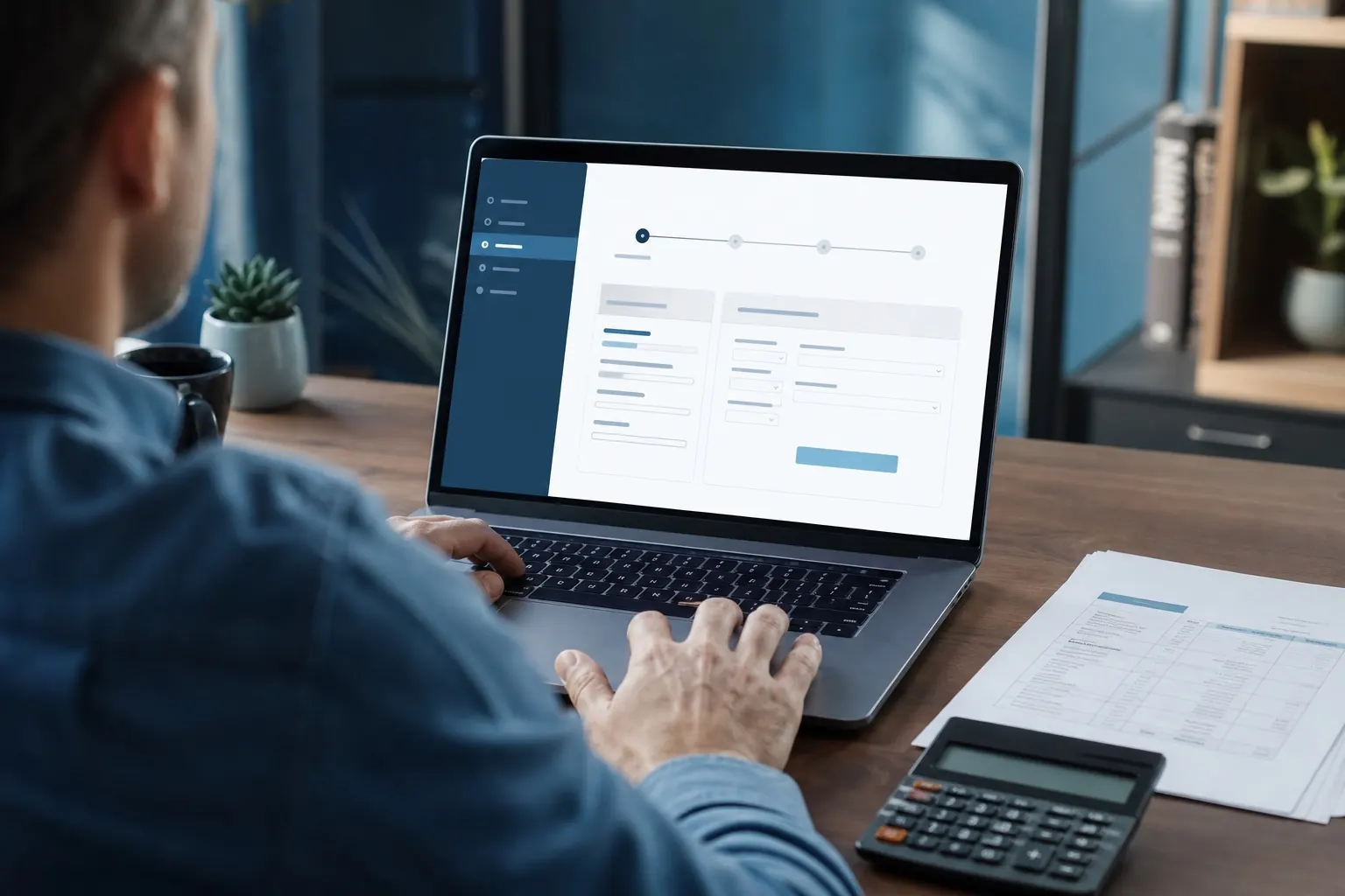 Filing a UAE VAT201 return on a laptop