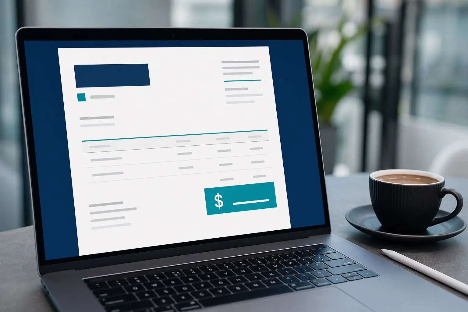 Creating an FTA-compliant tax invoice on a laptop in Dubai