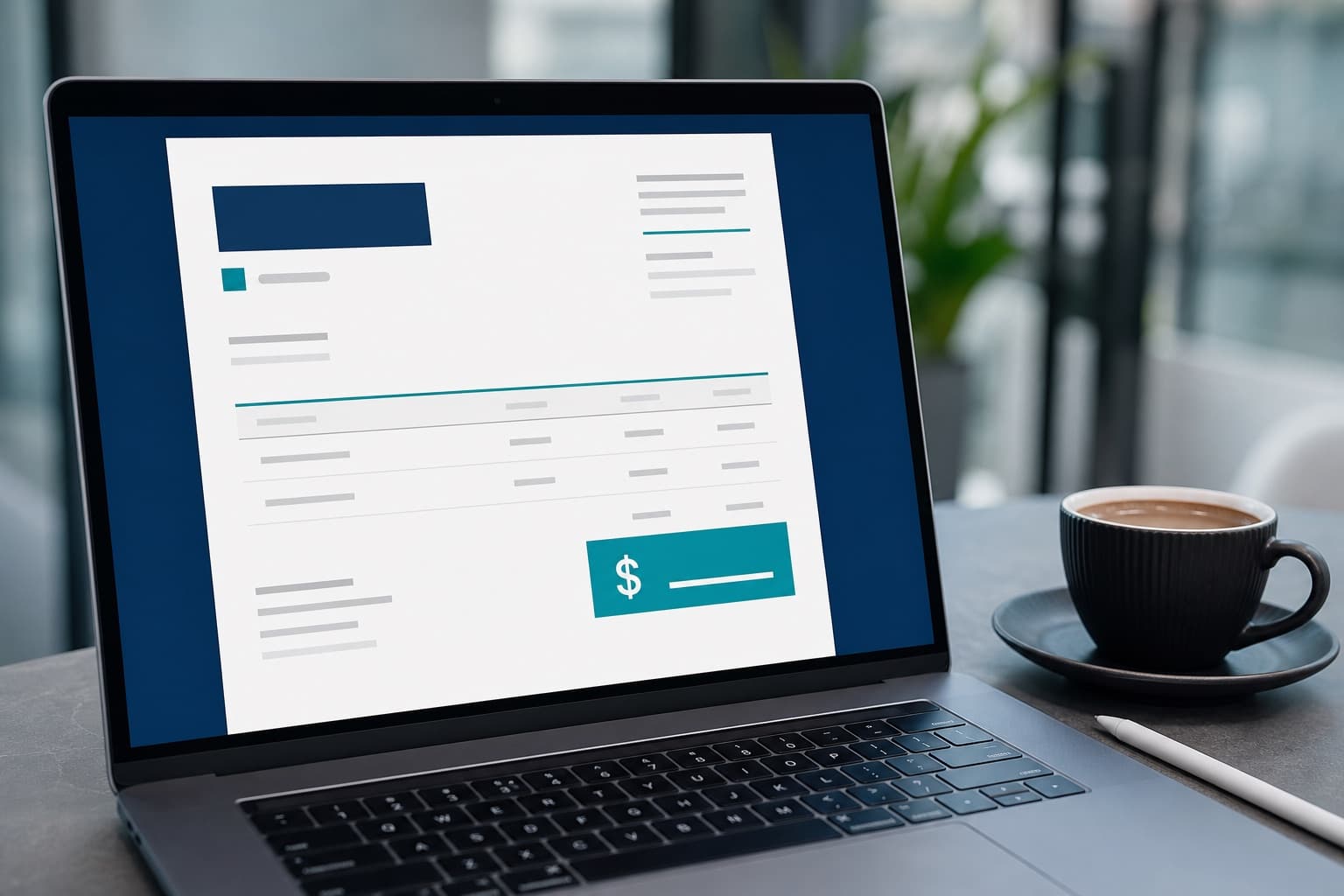 Creating an FTA-compliant tax invoice on a laptop in Dubai