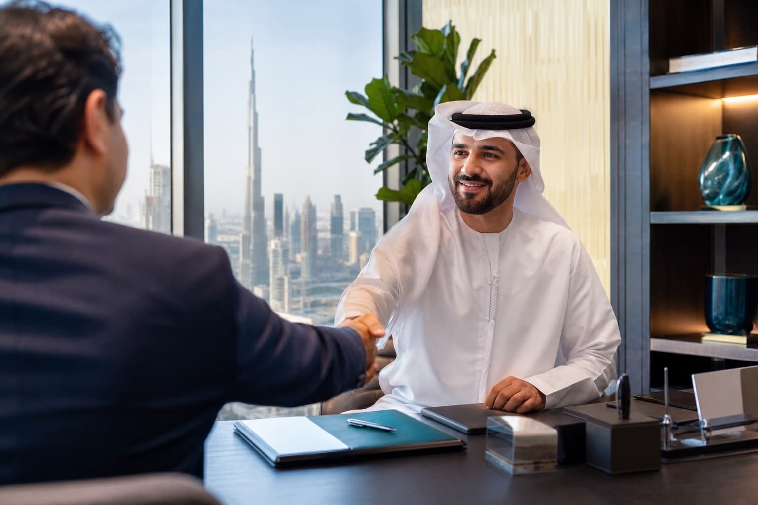Entrepreneur registering a new company in Dubai